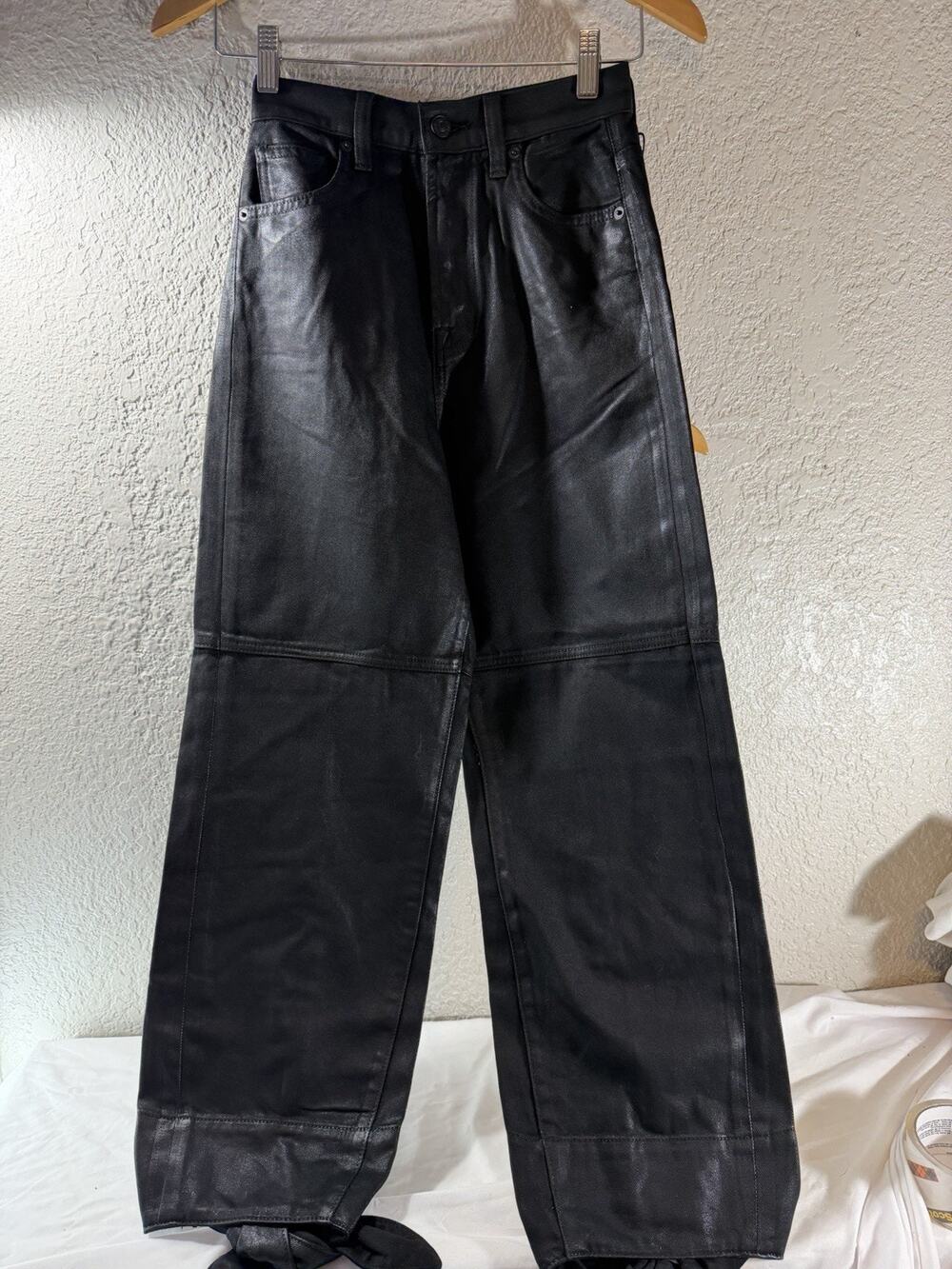 7 for all mankind women's jeans Black Ballon Leg Sz 23 Retail $278